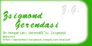 zsigmond gerendasi business card